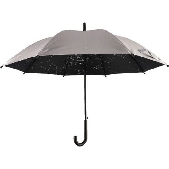 Vystřelovací Deštník hvězdná obloha - stříbrný