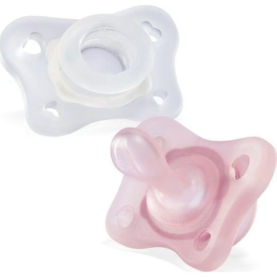 CHICCO Šidítko Physio Mini Soft celosilikonové 0-2m dívka 2 ks