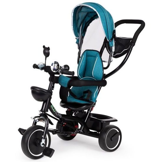 Ecotoys dětská tříkolka s otočným sedadlem Trike 2v1 zelená