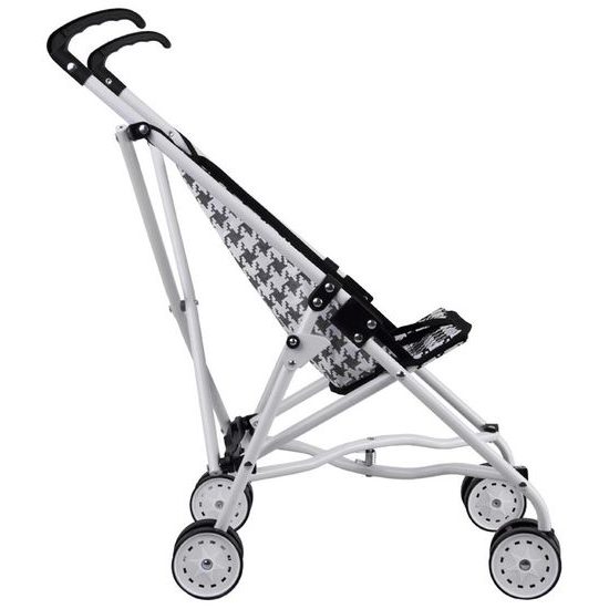Golfový kočárek pro panenky Alice černo-bílý