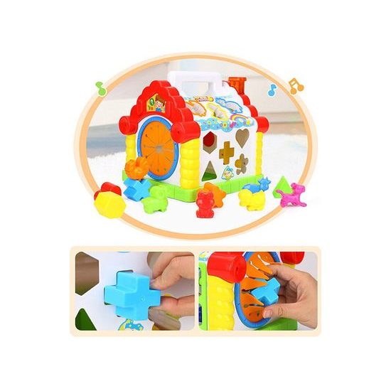 Huile Toys multifunkční vkládačka pro nejmenší se zvuky Domeček II