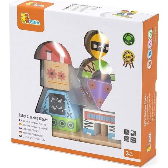 Dřevěné kostky Viga Robot