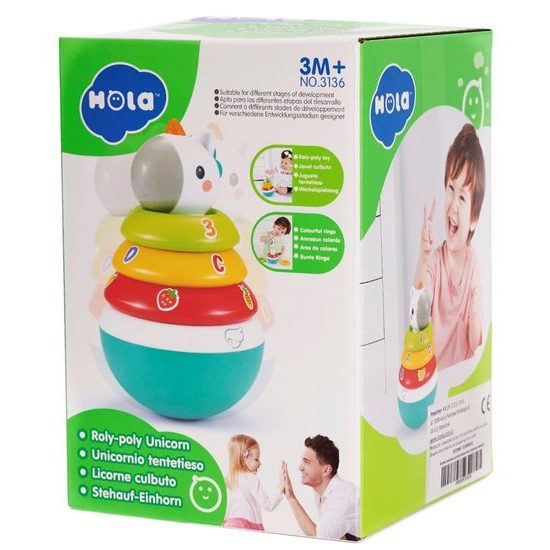 Huile Toys edukační jednorožec pro nejmenší Roly Poly Unicorn