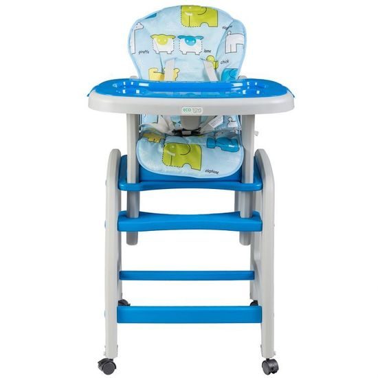 Ecotoys jídelní židlička 3v1 modrá