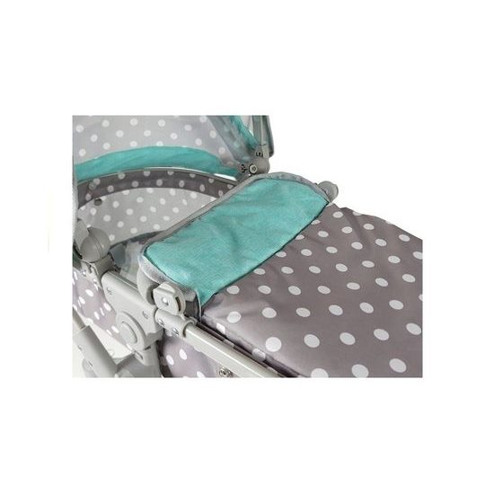 Alice velký kočárek pro panenky Moderno 5294 šedo-mentolový