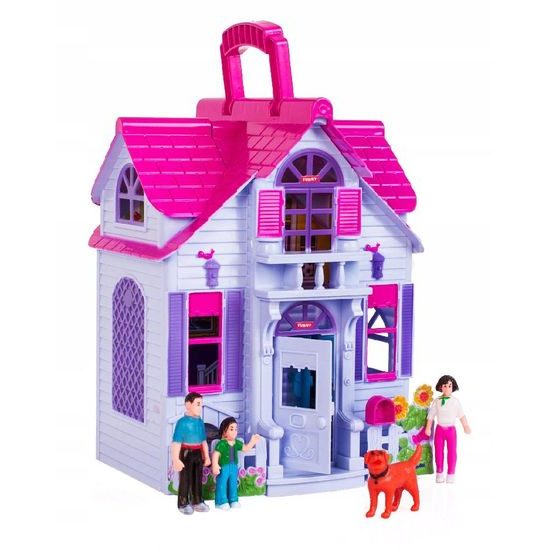 Doris přenosný domeček pro panenky s nábytkem Country House