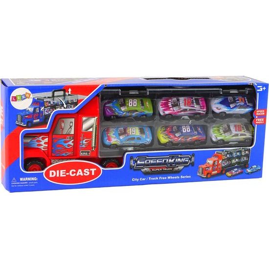 Sada kamionu a závodních aut 6 ks