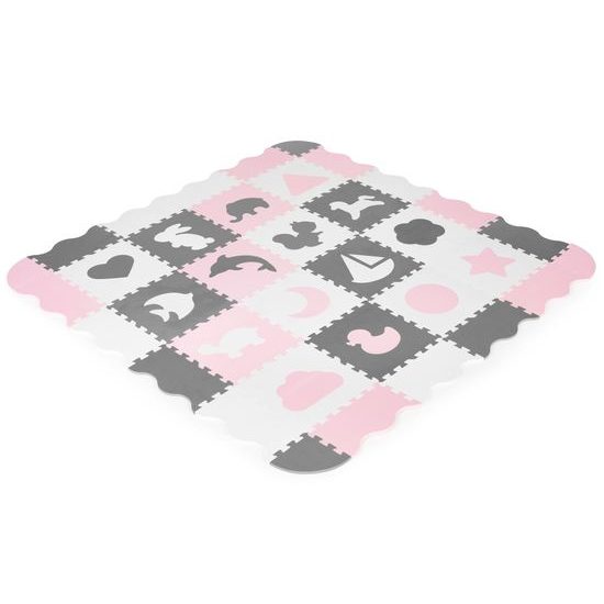 Ecotoys pěnová puzzle hrací deka Pink Puzzle 151 x 151 cm