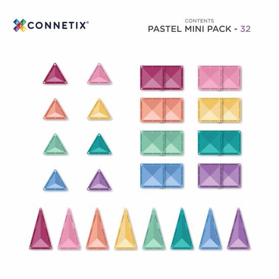 Pastelová Mini sada Connetix Pastel Mini pack 32ks