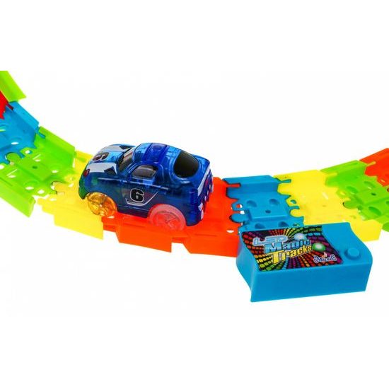 Svítící autodráha se 2 autíčky na baterie 166 dílků Twister Tracks