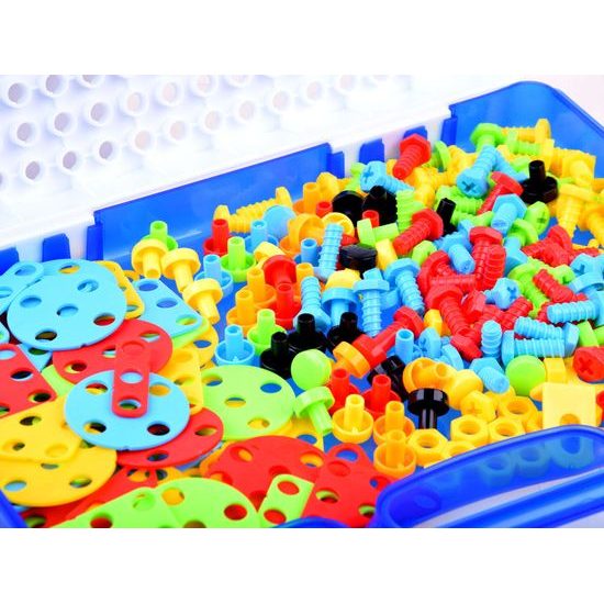 Kreativní konstrukční stavebnice s nářadím 237 ks