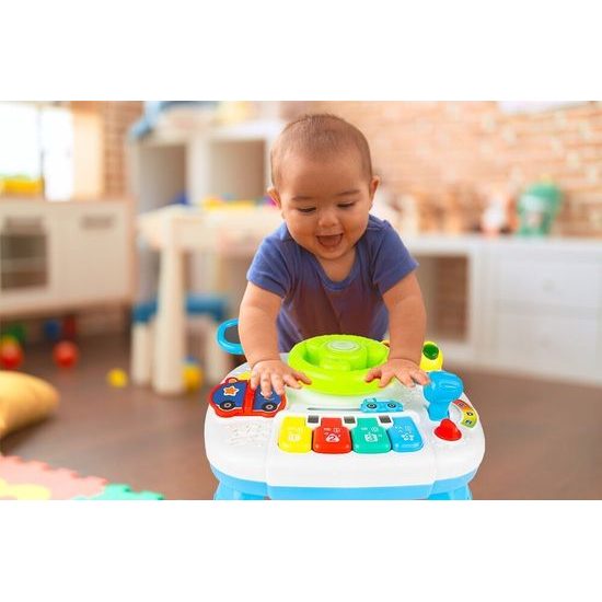 Edukačný stolček s klavírom a volantom 2v1 Drive Table