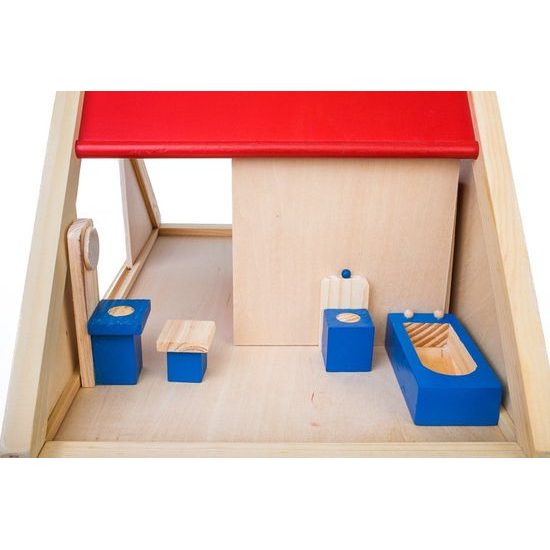 Doris dřevěný domeček pro panenky s nábytkem