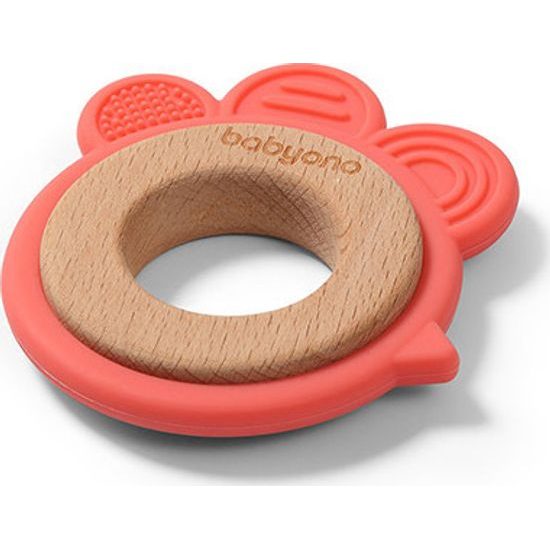 Dřevěné silikonové kousátko slepice