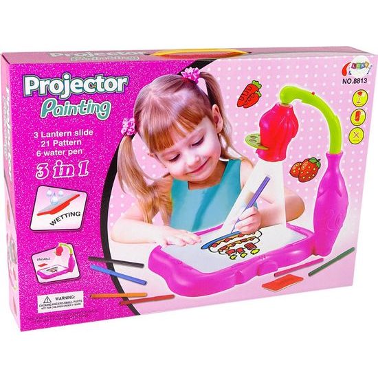 Kreslící projektor - růžová kytička