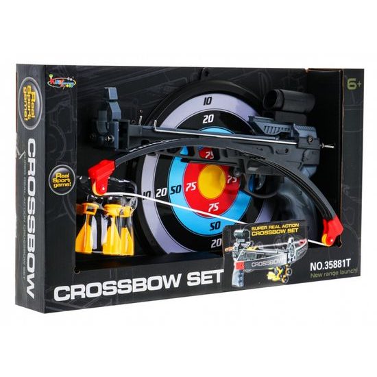 Dětská kuše Crossbow Set s 5 šipkami a terčem