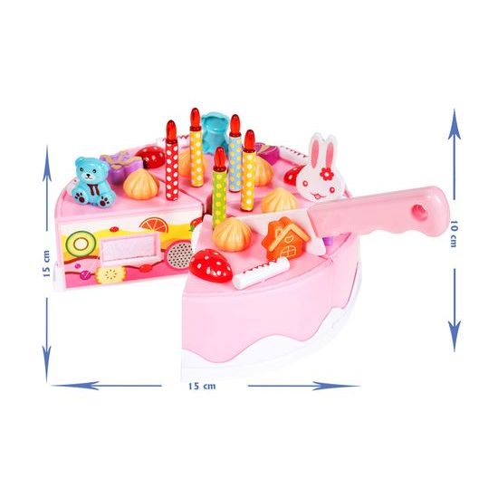 Narozeninová sada dort růžová 75 součástí DIY Cake