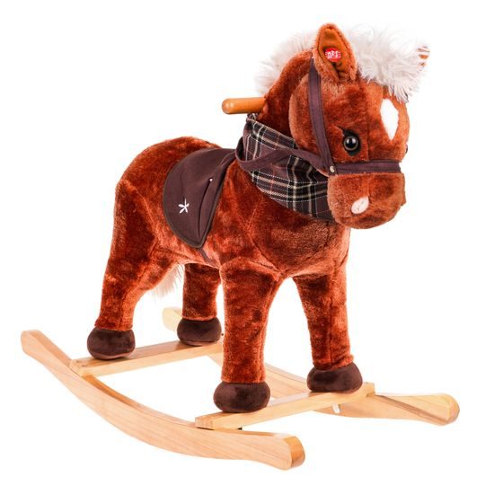 Plyšový houpací kůň Ferda - hnědý