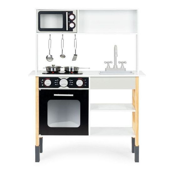 Ecotoys dětská dřevěná kuchyňka se zvuky a LED efekty Wooden Kitchen
