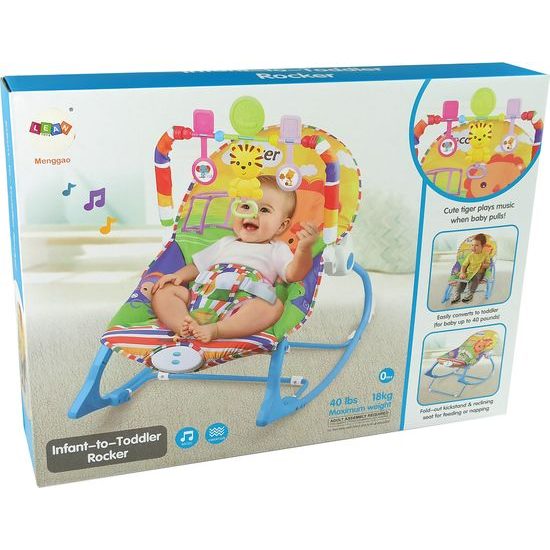 Dětské vibrační houpátko Seat 2v1 Tygr Blue