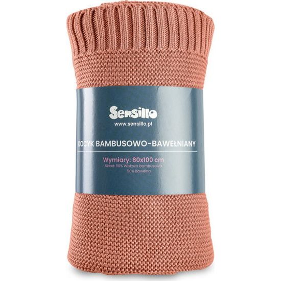 Sensillo Dětská deka bambusovo-bavlněná 80x100 cm korálová