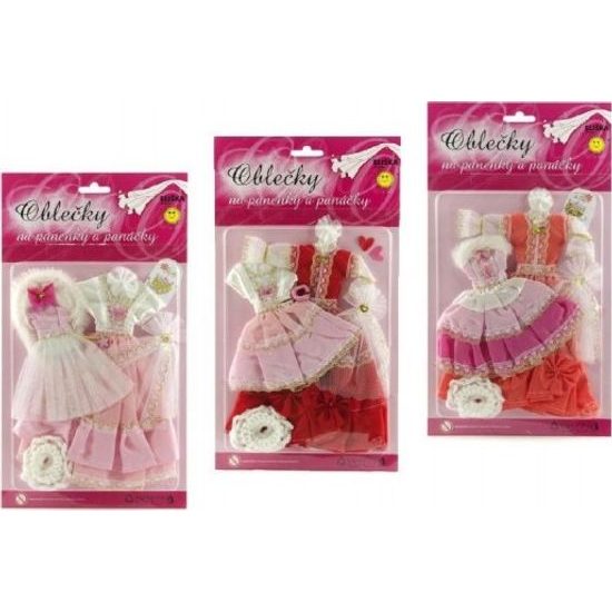 Oblečky na panenky 2ks s doplňky - mix barev