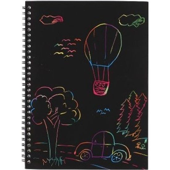 Škrabací/Vyškrabovací notes duhový 10 listů