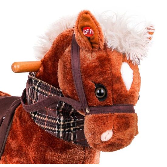 Plyšový houpací kůň Ferda - hnědý