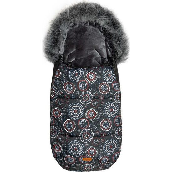 Sensillo Zimní fusak do kočárku Olaf černý rozety