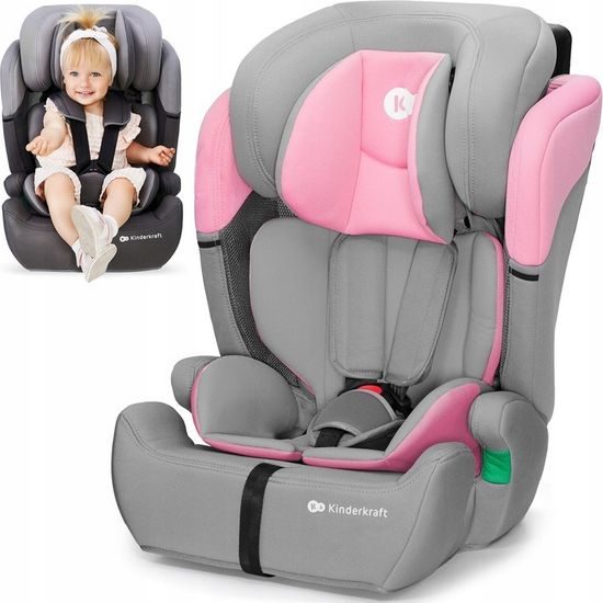 Autosedačka Kinderkraft Comfort Up 2023 i-Size 9-36 kg růžová