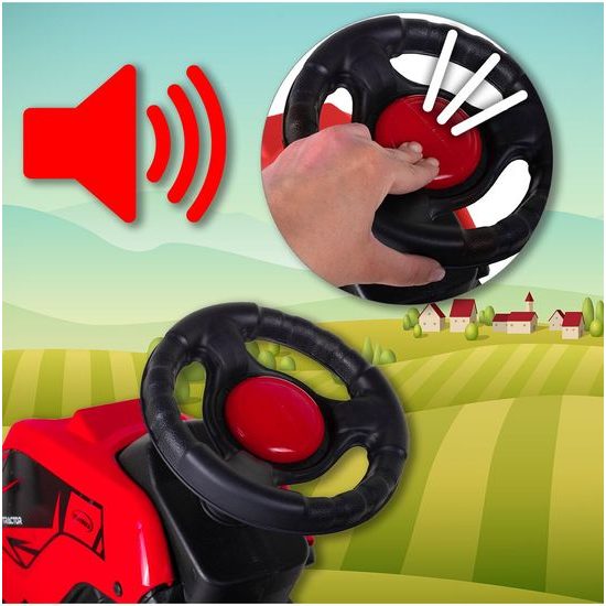 Dětský šlapací traktor s vlečkou Max červený