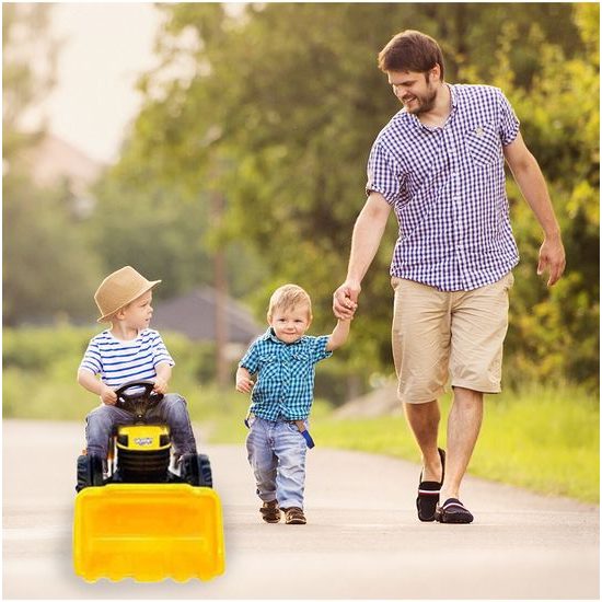 Dětský šlapací traktor s radlicí Active Pedal žlutý