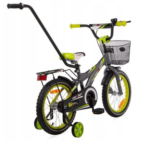 Mexller dětské kolo BMX 16" s vodící tyčí šedé