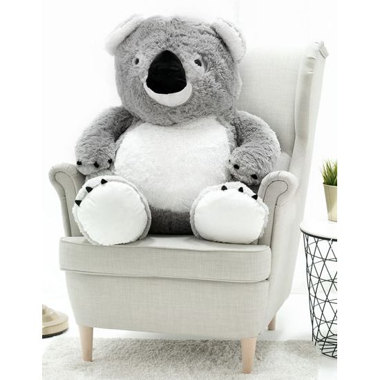 Plyšový medvěd Koala 100 cm šedá