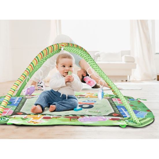 Hrací deka 3v1 se 30 míčky Game Carpet zelená