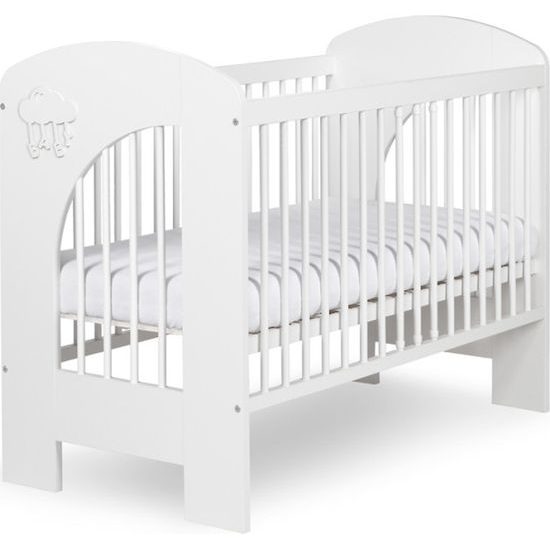 Dětská postýlka Klups Nel Mráček bílá