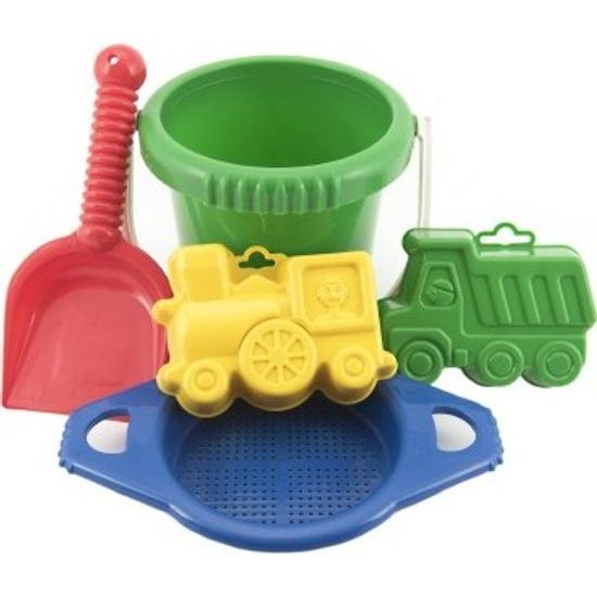 SADA - Kbelík sítko lopatka 2 bábovky - mix barev