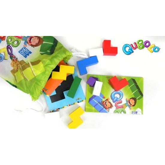 Qubolo společenská hra s dřevěnými kostkami