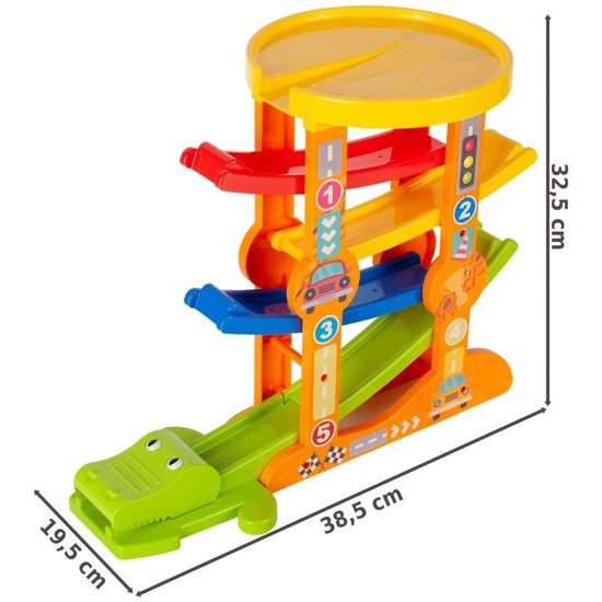 Skluzavka se 6 autíčky Krokodýl