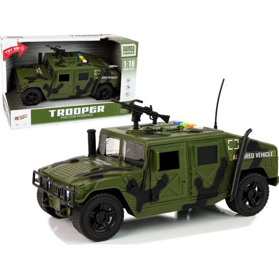 Vojenské vozidlo na setrvačník