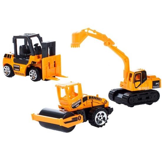 Nákladní auto se 6 stavebními stroji Building Truck