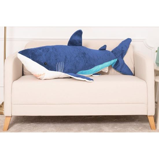 Plyšový žralok Eda 130 cm - šedý
