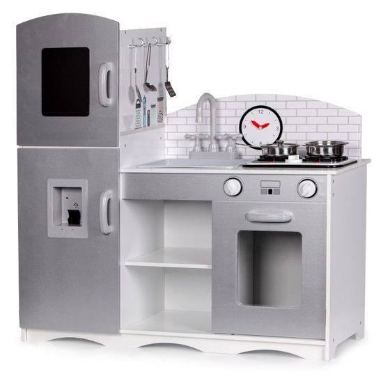 Ecotoys velká dřevěná kuchyňka s lednicí