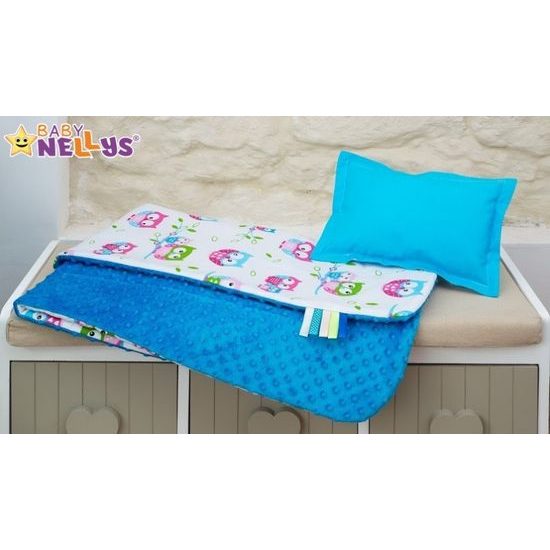 Baby Nellys Baby Nellys Mega sada Be LOVE - Modrá/šedá - Sovičky