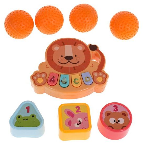 Interaktivní dětské chodítko Cartoon Car - modré