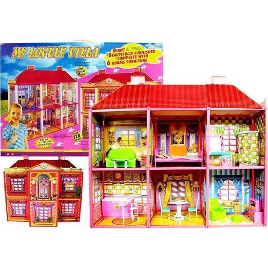 Velký domeček pro panenky s nábytkem