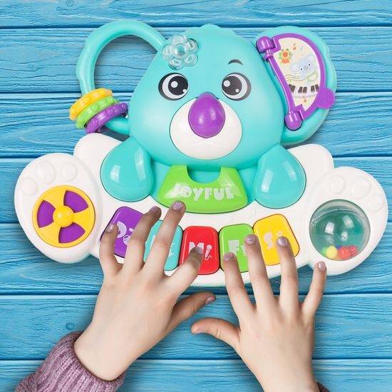 Interaktivní pianko pro nejmenší se světlem a zvukem Koala modrá