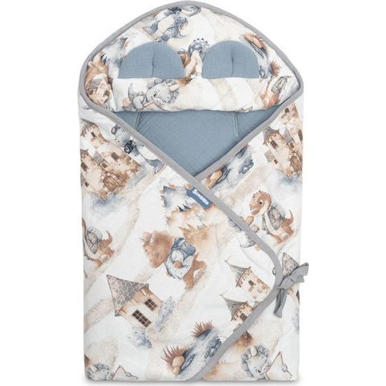 Dětská mušelínová zavinovačka do autosedačky Dráček jeans