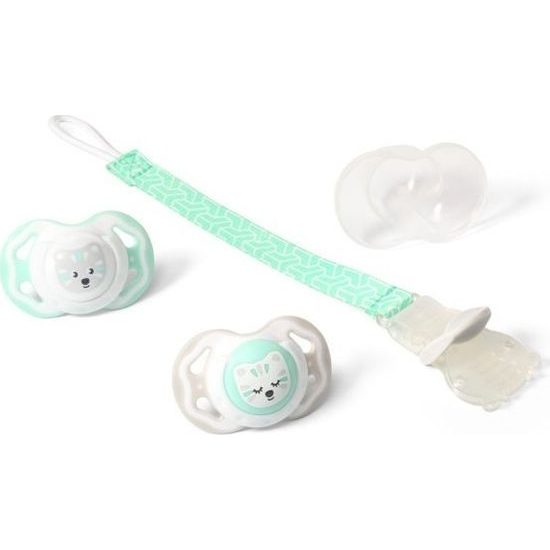 BabyOno Pásek na dudlík s klipsou - mix barev
