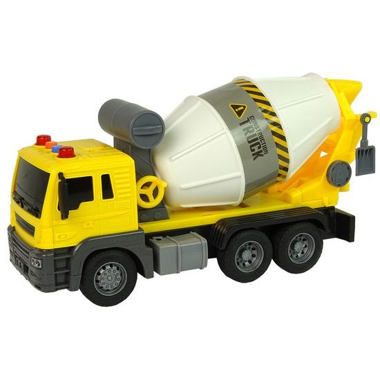 Míchačka na beton pro děti se světly a zvuky City Truck 1:16 žlutá